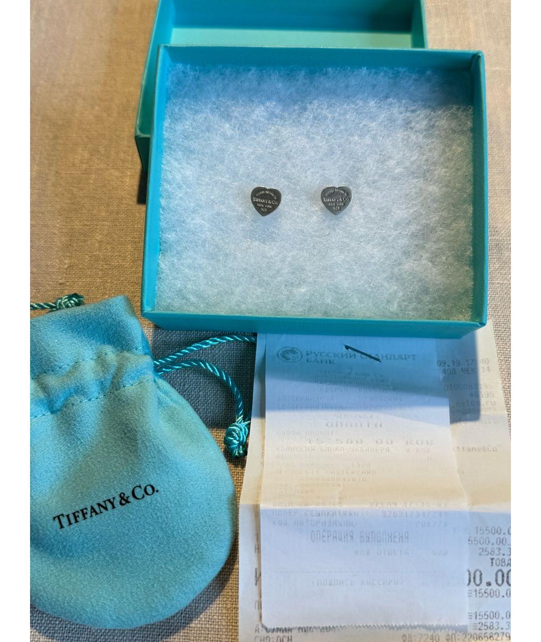 TIFFANY&CO Серебряные серебряные серьги, фото 3
