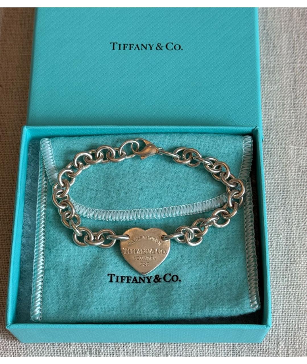 TIFFANY&CO Серебряный серебряный браслет, фото 4