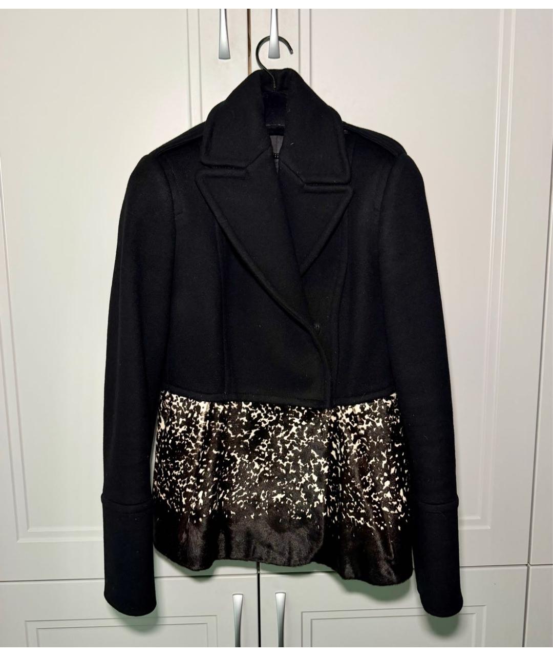 BURBERRY Черное шерстяное пальто, фото 5