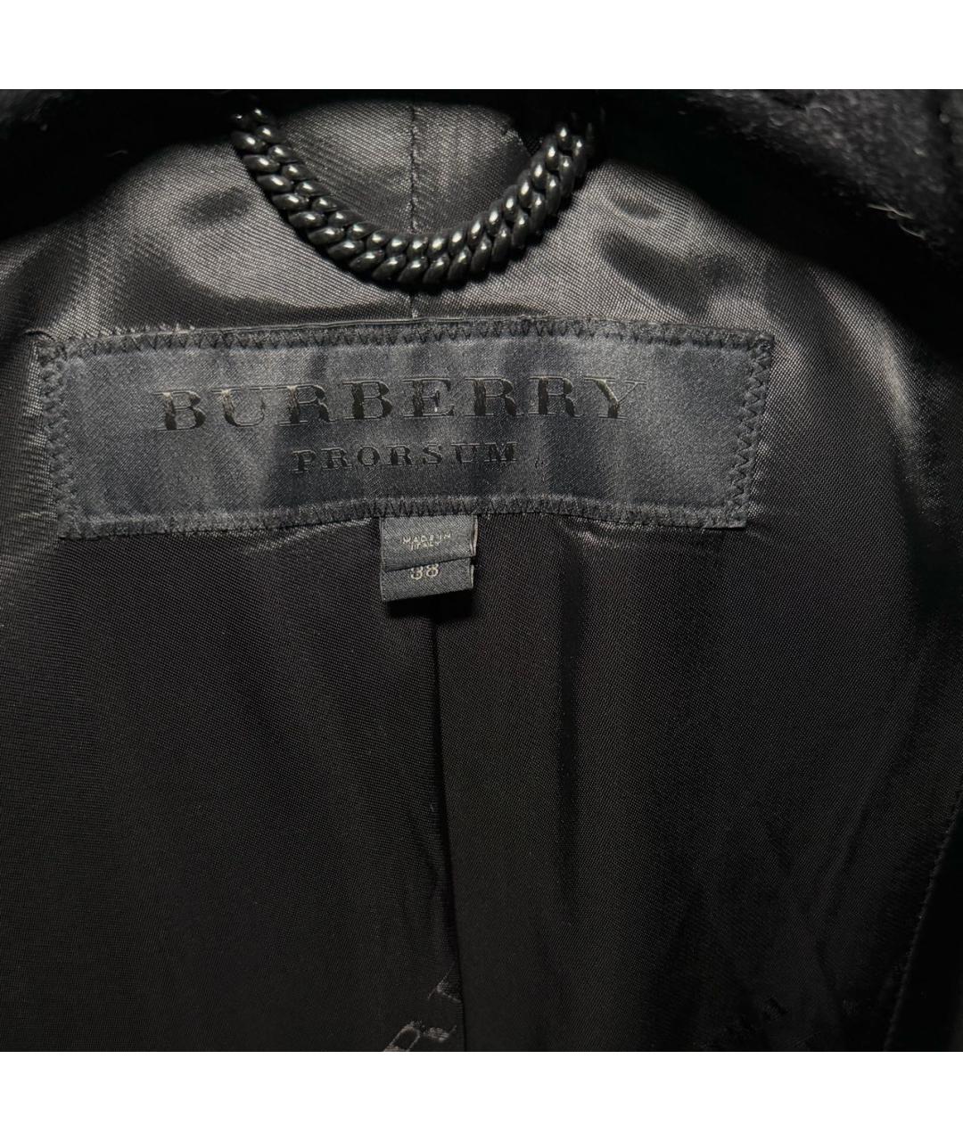 BURBERRY Черное шерстяное пальто, фото 2