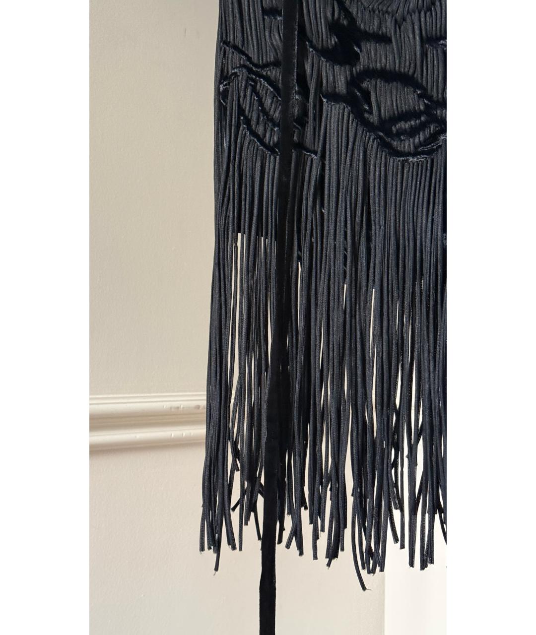 SAINT LAURENT Черная бархатная юбка макси, фото 3