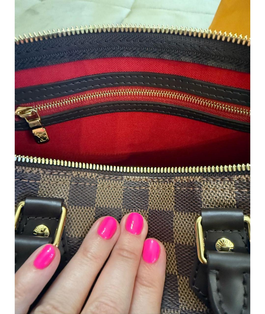 LOUIS VUITTON Коричневая сумка через плечо из канвы, фото 3