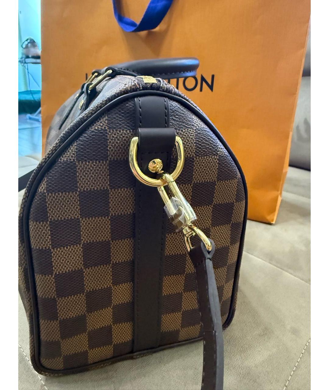 LOUIS VUITTON Коричневая сумка через плечо из канвы, фото 2