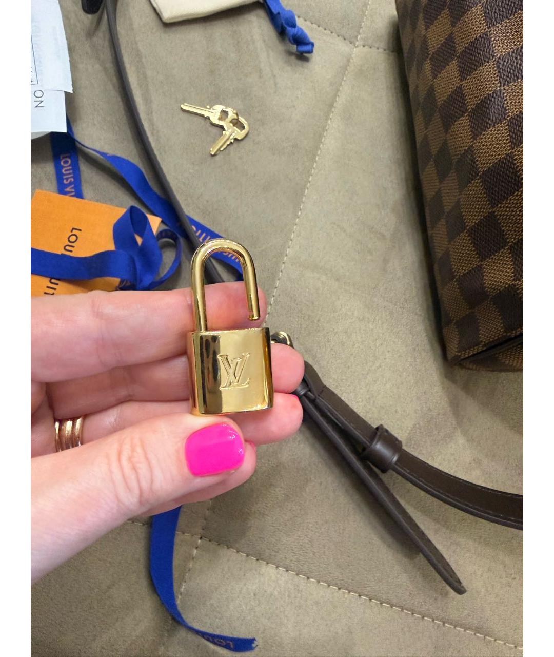 LOUIS VUITTON Коричневая сумка через плечо из канвы, фото 6