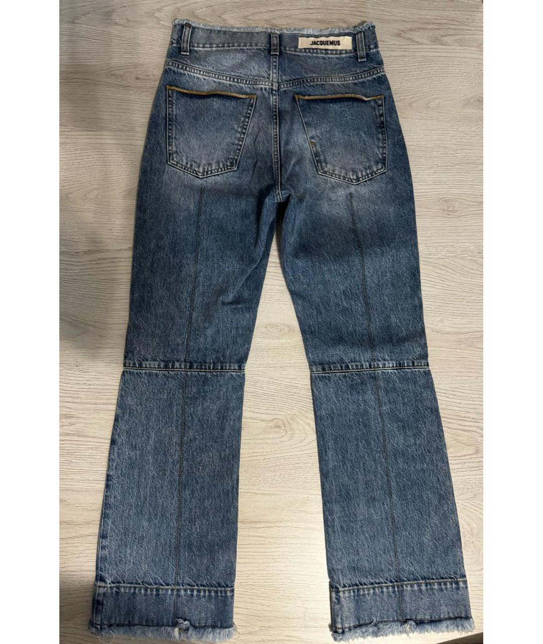 JACQUEMUS Синие хлопковые прямые джинсы, фото 2