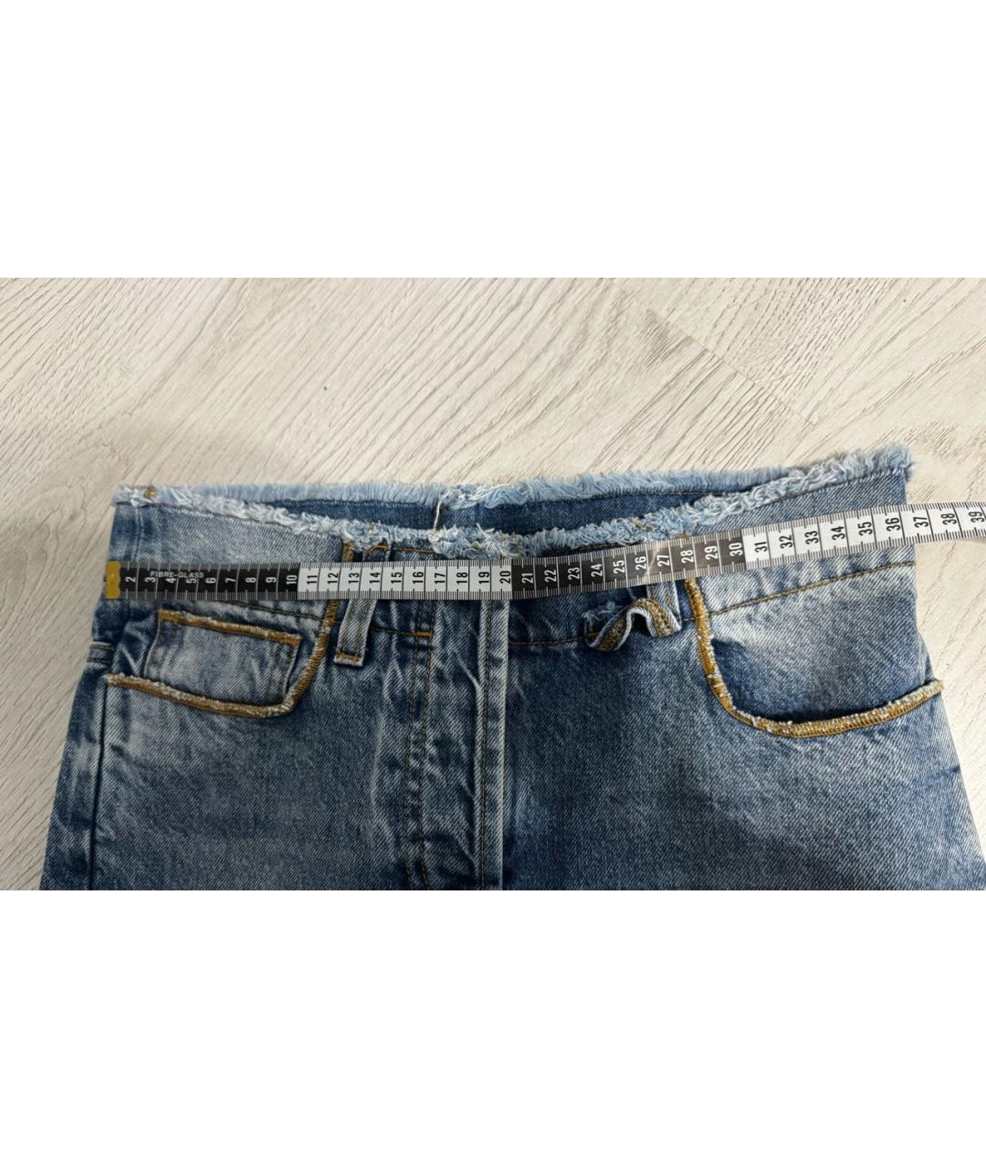 JACQUEMUS Синие хлопковые прямые джинсы, фото 8