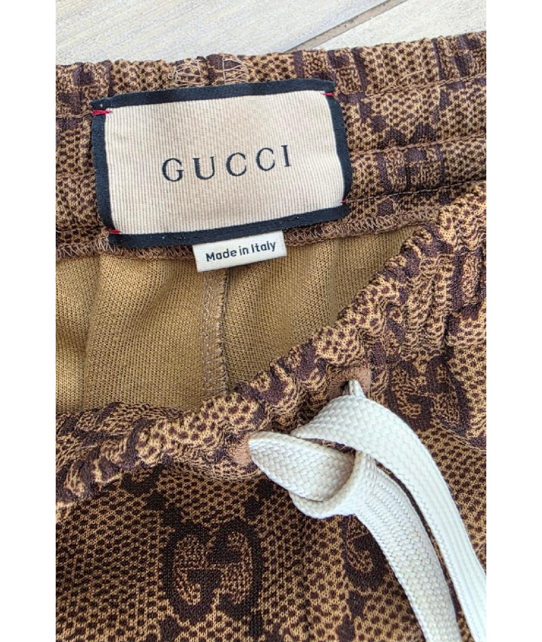 GUCCI Коричневые вискозные брюки широкие, фото 3