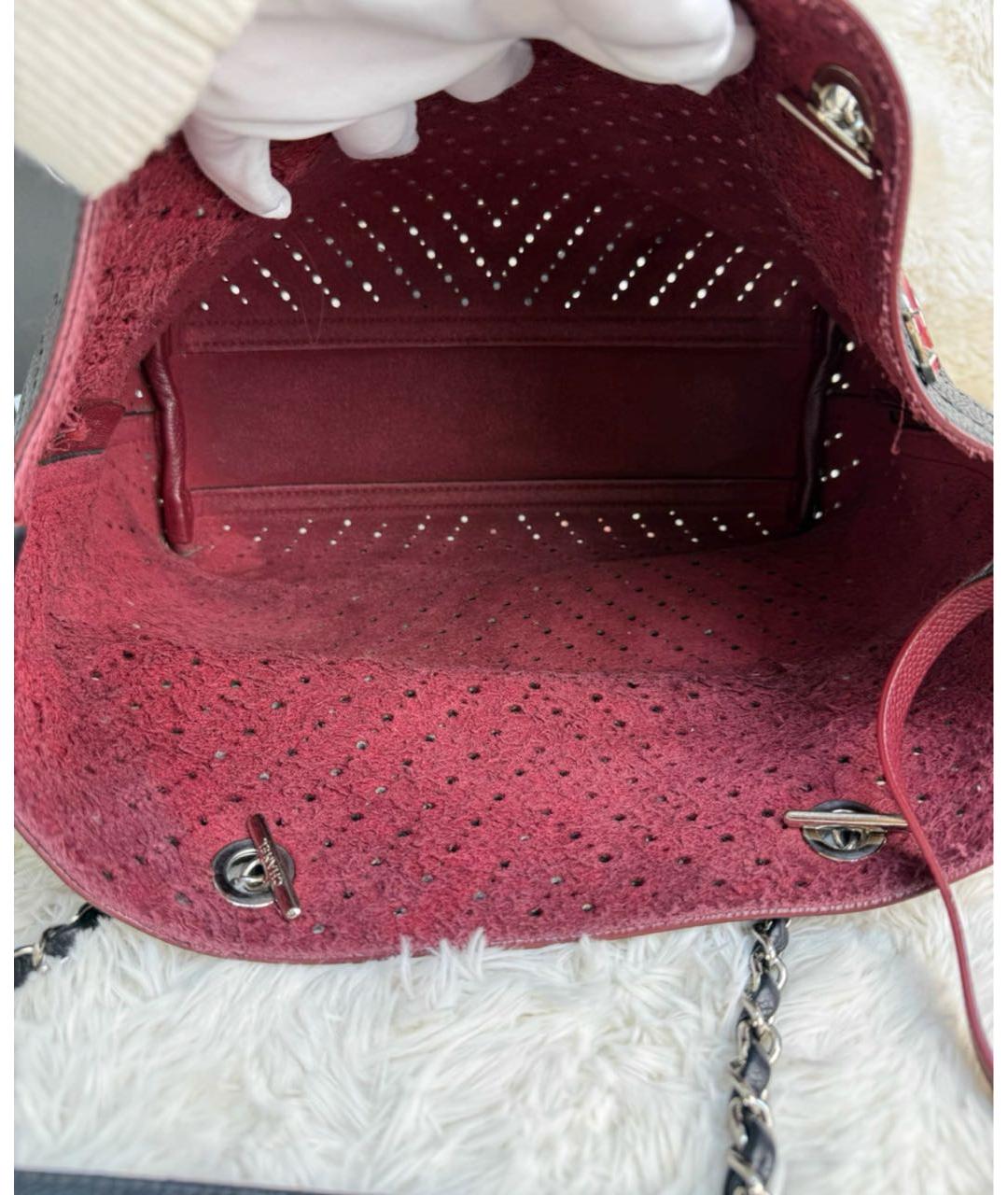 CHANEL Черная кожаная сумка тоут, фото 6