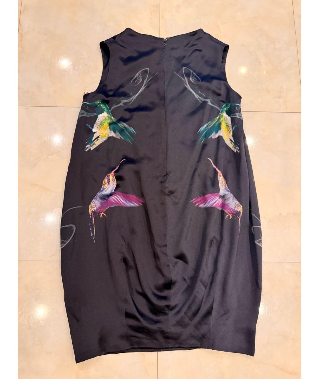 ALEXANDER MCQUEEN Мульти шелковое коктейльное платье, фото 2
