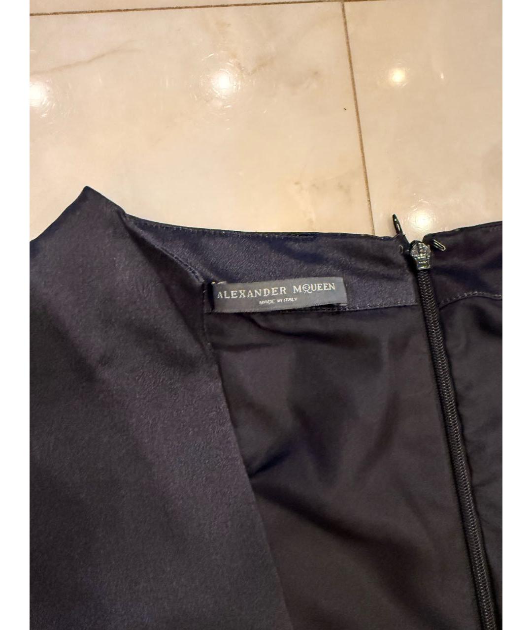 ALEXANDER MCQUEEN Мульти шелковое коктейльное платье, фото 3