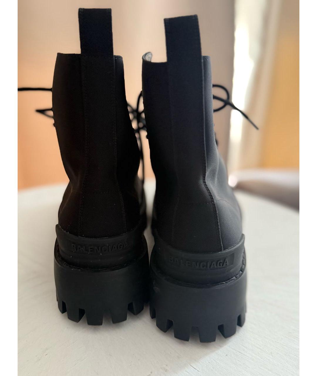 BALENCIAGA Черные неопреновые ботинки, фото 4