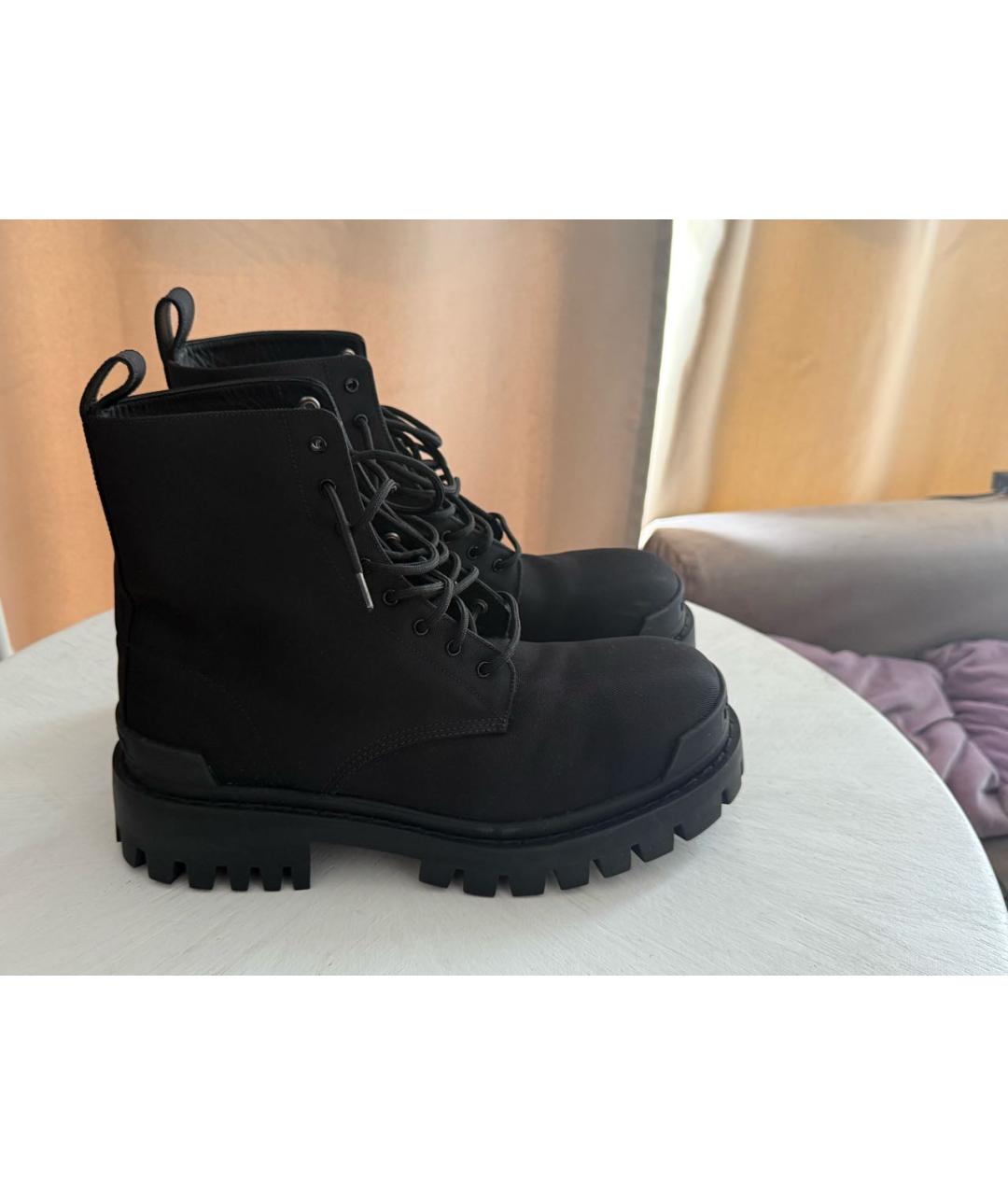 BALENCIAGA Черные неопреновые ботинки, фото 5