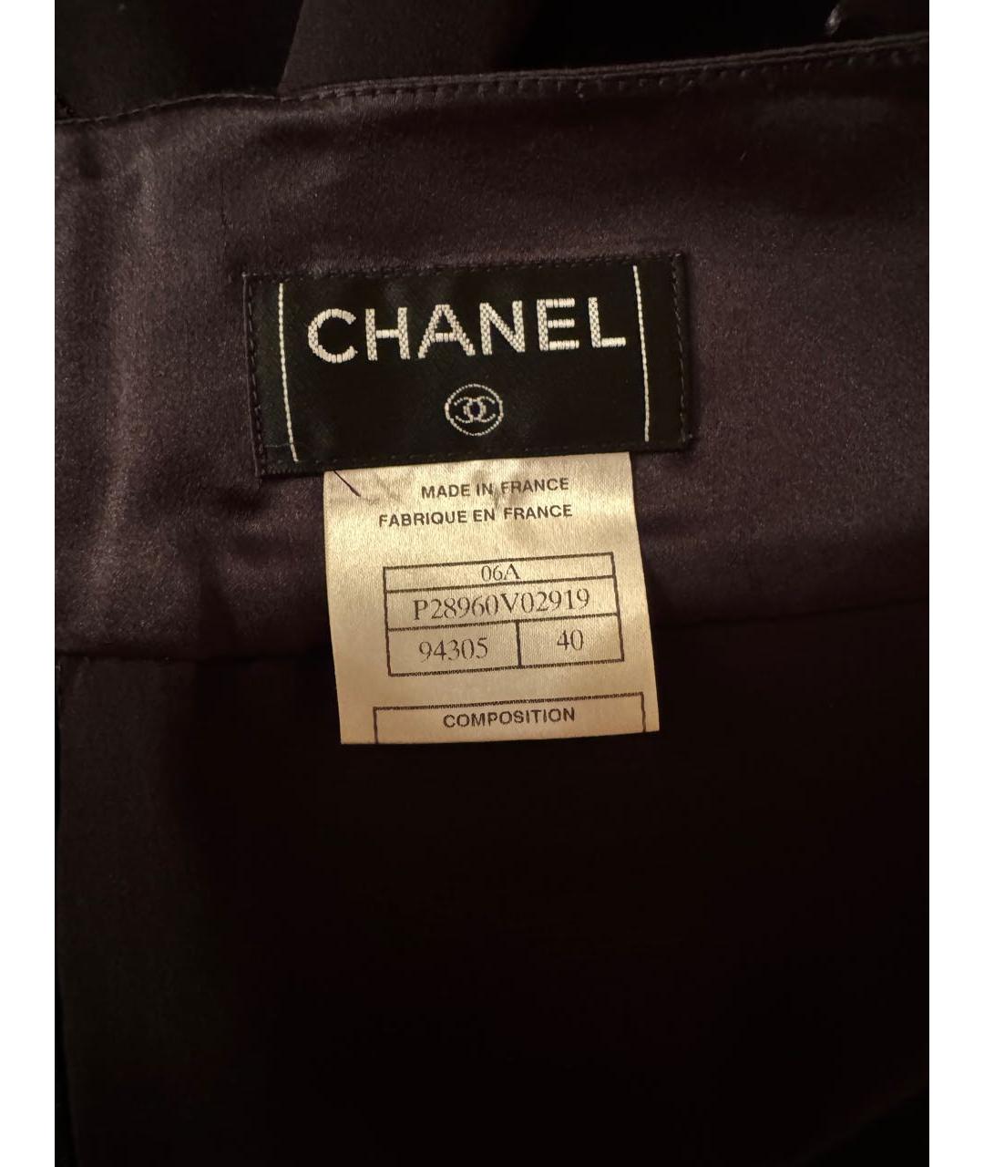 CHANEL Черная шелковая юбка мини, фото 4