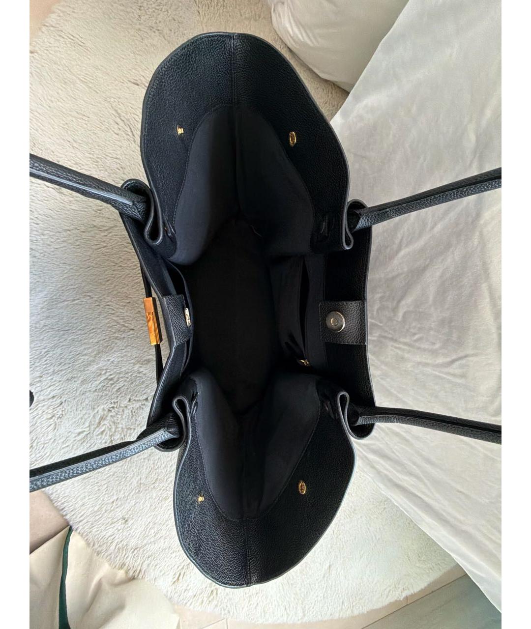DEMELLIER Черная кожаная сумка тоут, фото 4