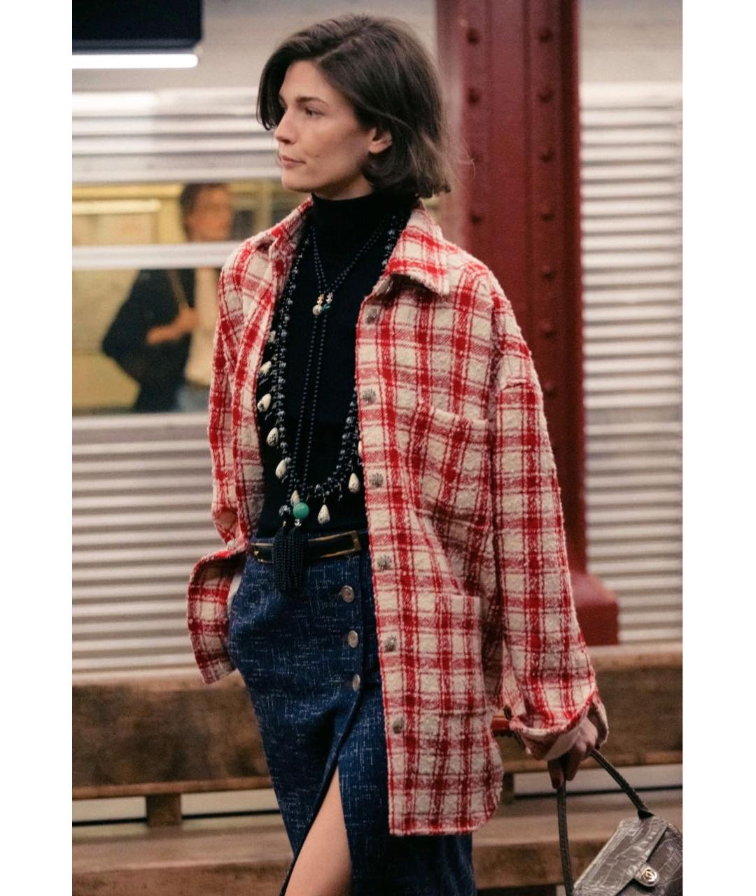 CHANEL Красная шерстяная рубашка, фото 6