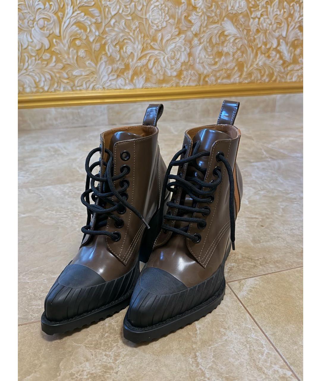 CHLOE Коричневые ботильоны из искусственной кожи, фото 2