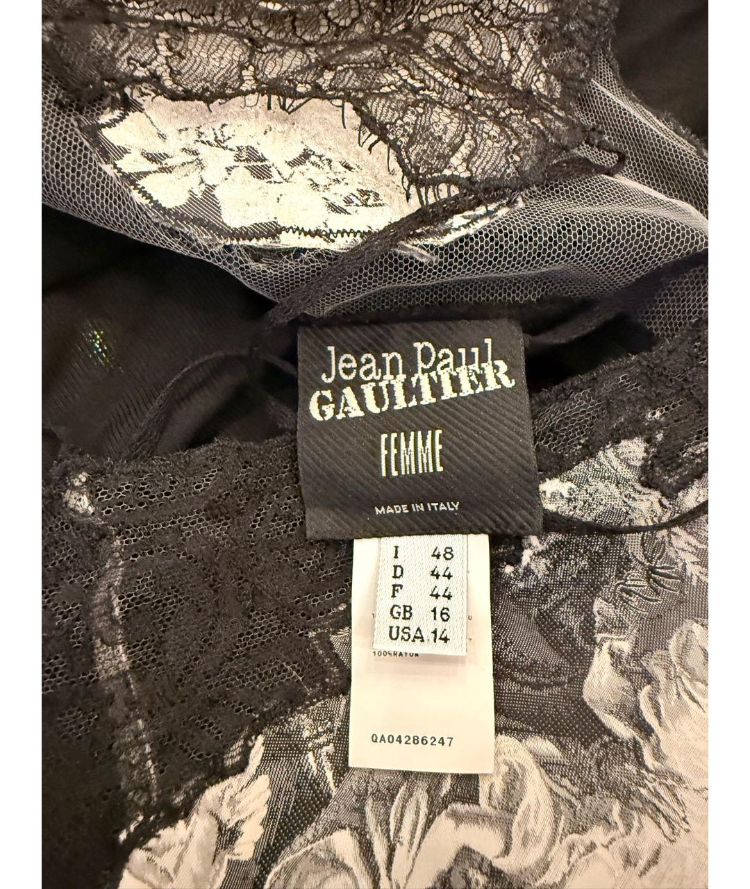 JEAN PAUL GAULTIER Черное вискозное повседневное платье, фото 5