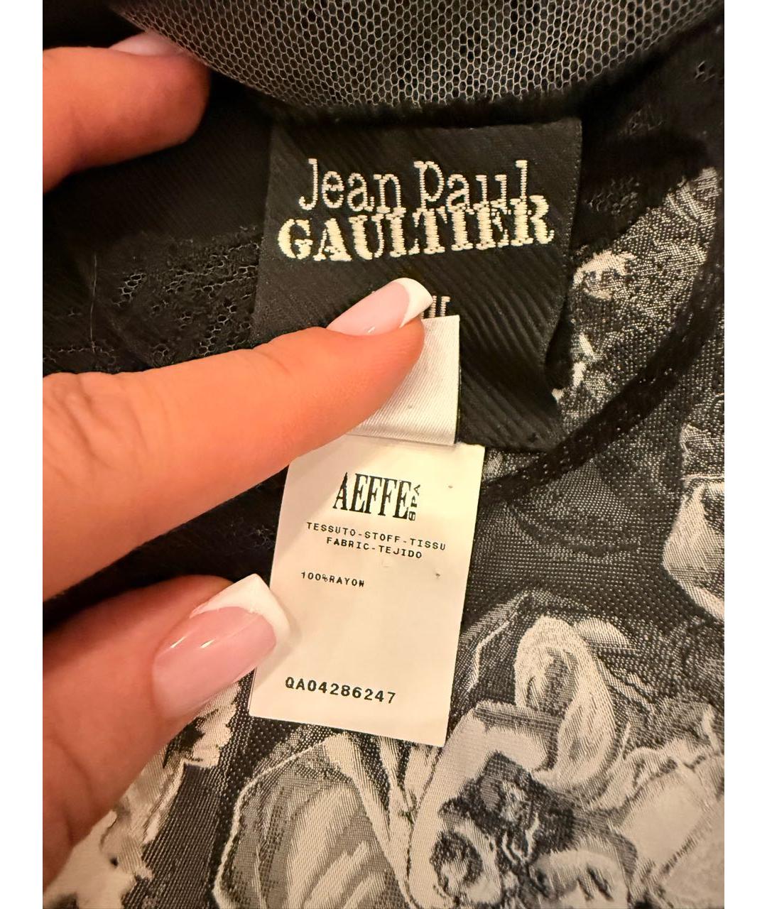 JEAN PAUL GAULTIER Черное вискозное повседневное платье, фото 6