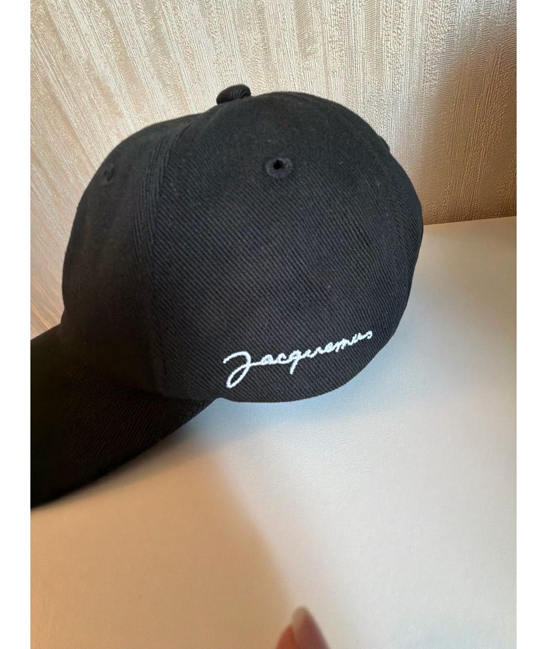 JACQUEMUS Черная хлопковая кепка, фото 4