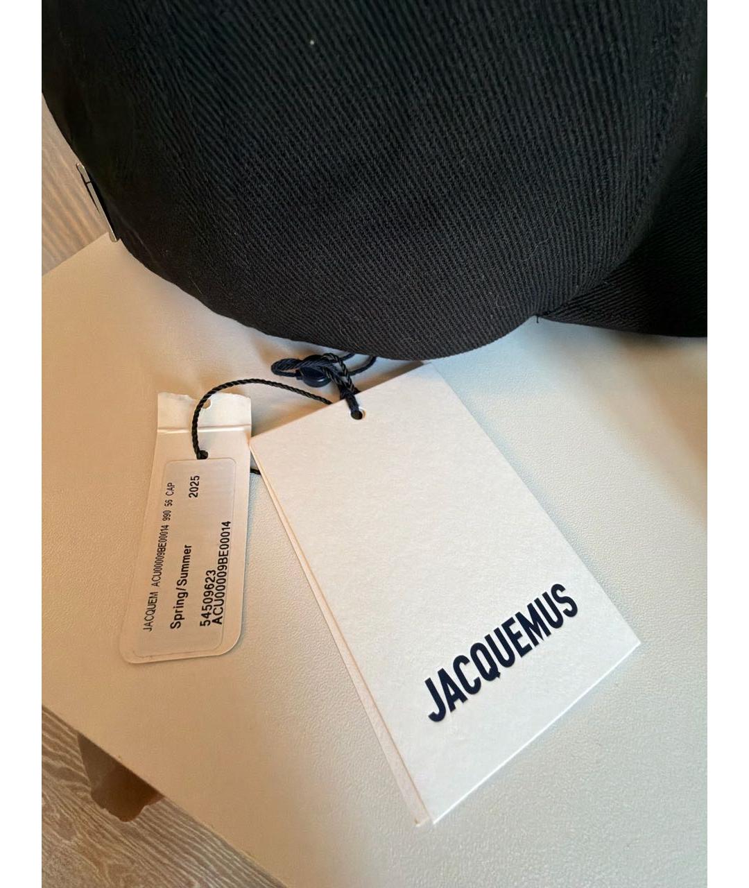 JACQUEMUS Черная хлопковая кепка, фото 5