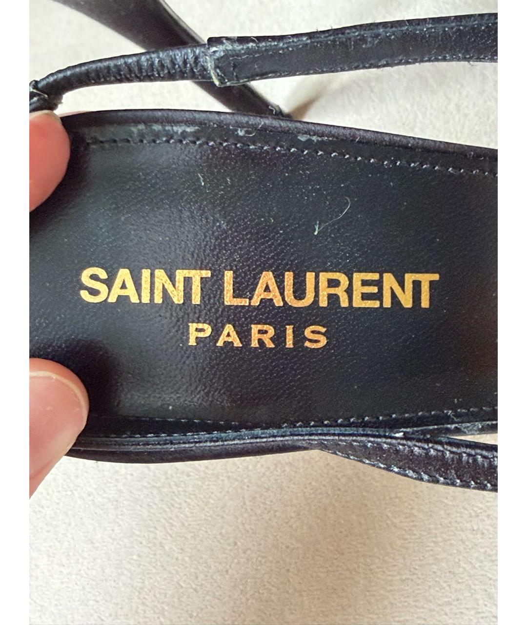 SAINT LAURENT Черные текстильные туфли, фото 5