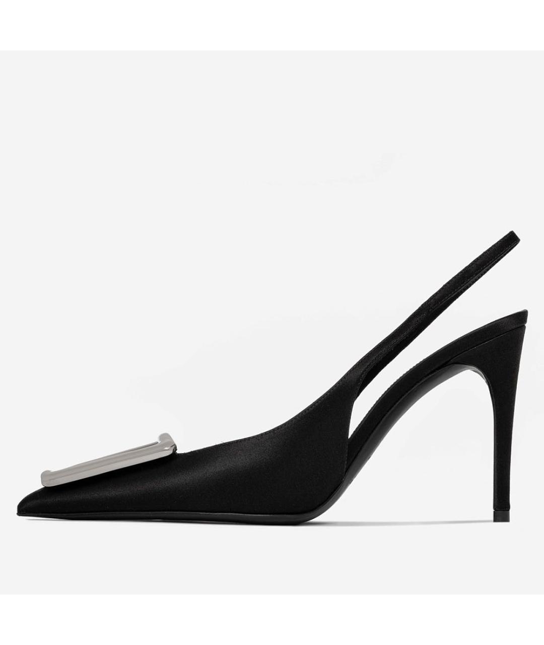 SAINT LAURENT Черные текстильные туфли, фото 9