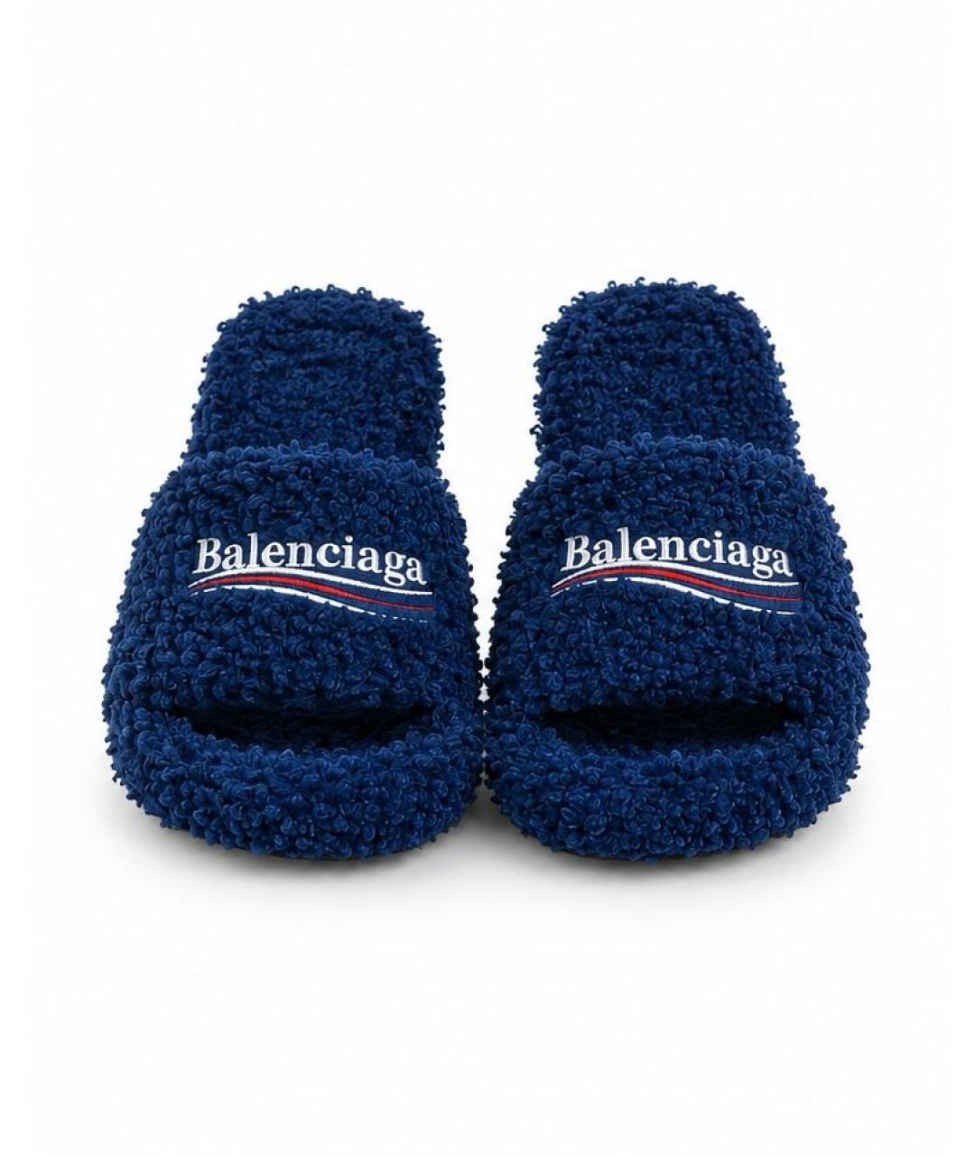 BALENCIAGA Темно-синие мюли, фото 2