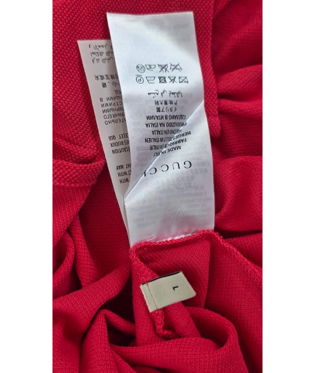 GUCCI Розовая хлопковая футболка, фото 5