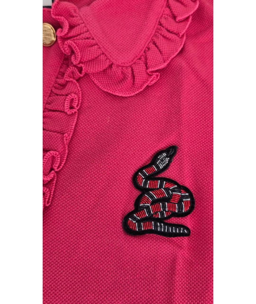 GUCCI Розовая хлопковая футболка, фото 7