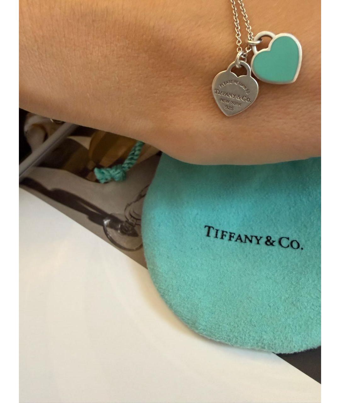 TIFFANY&CO Бирюзовая серебряная подвеска, фото 3