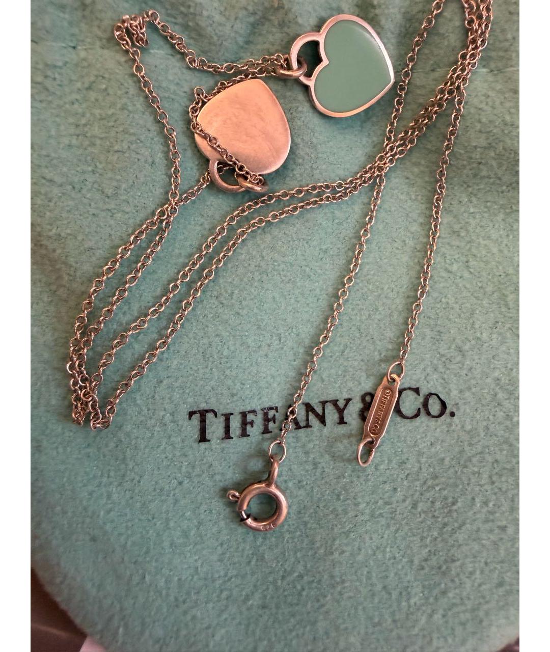 TIFFANY&CO Бирюзовая серебряная подвеска, фото 4