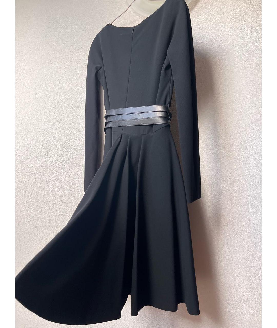 CHRISTIAN DIOR Черное шерстяное повседневное платье, фото 2