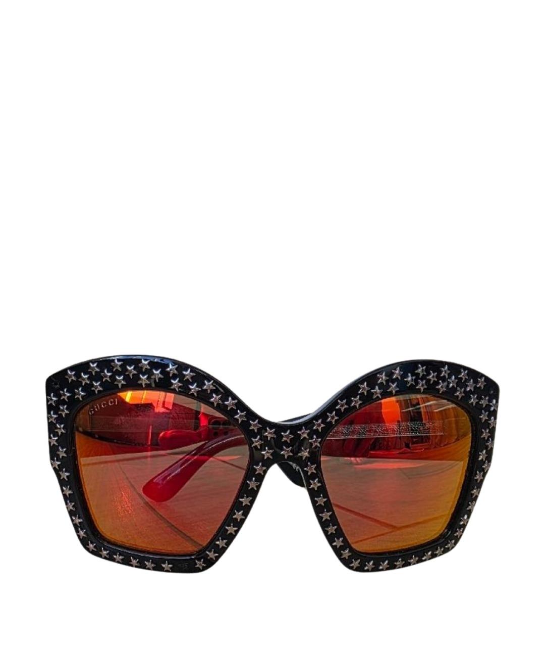 GUCCI Черные пластиковые солнцезащитные очки, фото 1