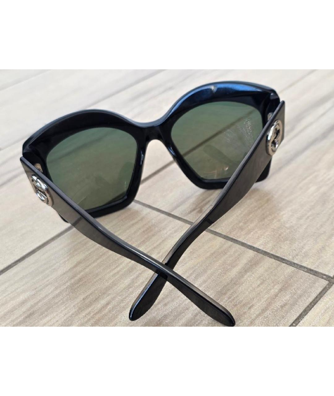 GUCCI Черные пластиковые солнцезащитные очки, фото 4