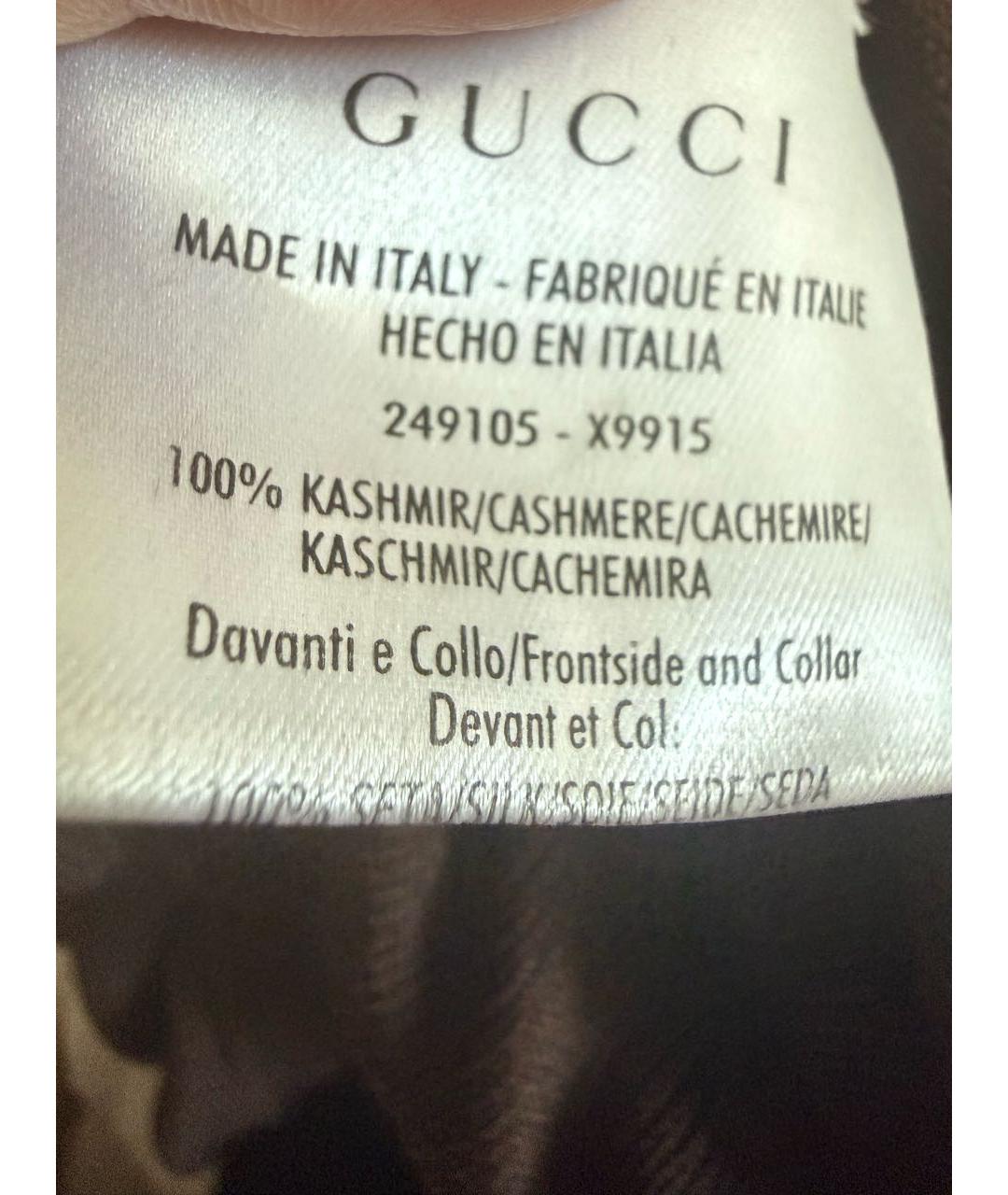 GUCCI Коричневый кашемировый джемпер / свитер, фото 4