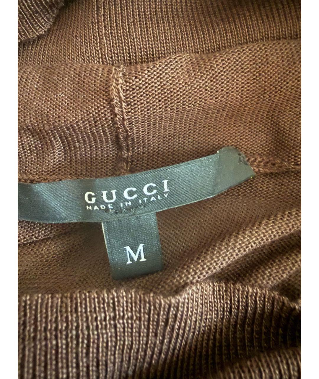GUCCI Коричневый кашемировый джемпер / свитер, фото 3