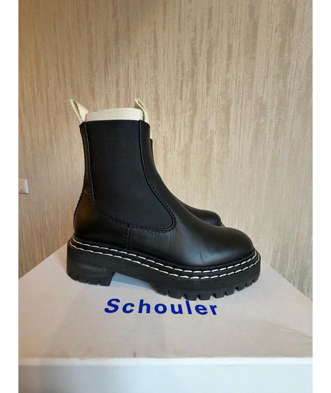 PROENZA SCHOULER Черные кожаные ботинки, фото 7