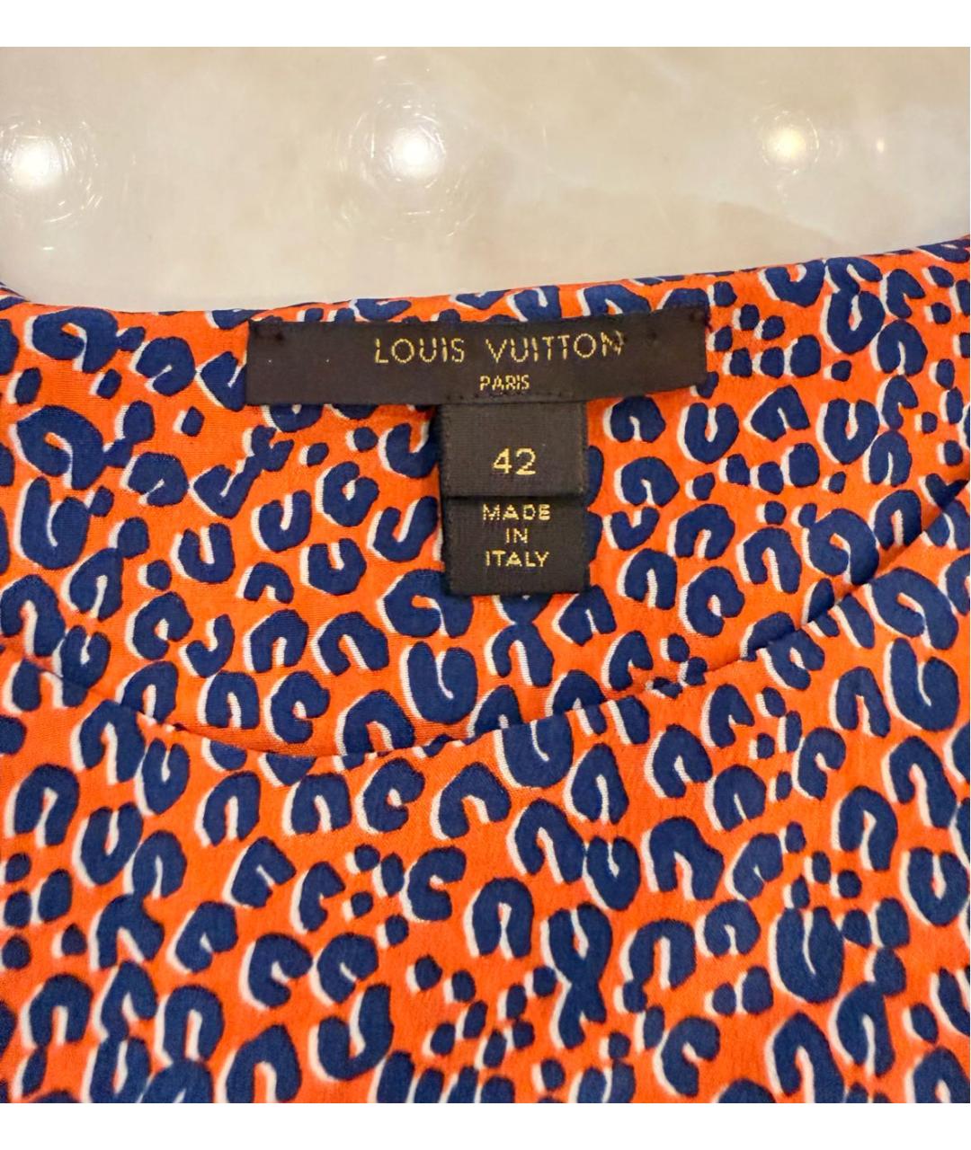 LOUIS VUITTON Мульти шелковая блузы, фото 4