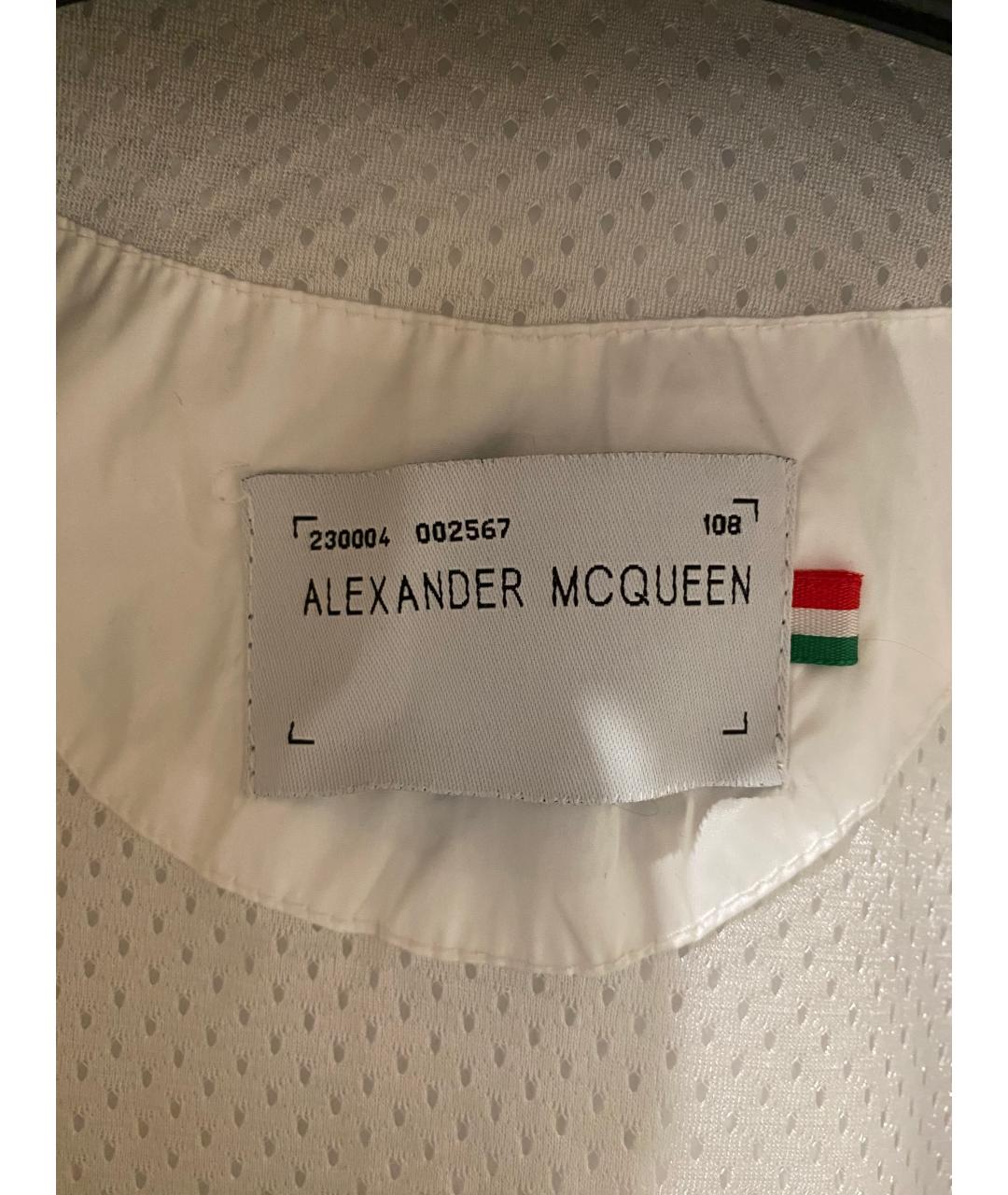 ALEXANDER MCQUEEN Белая полиэстеровая куртка, фото 3