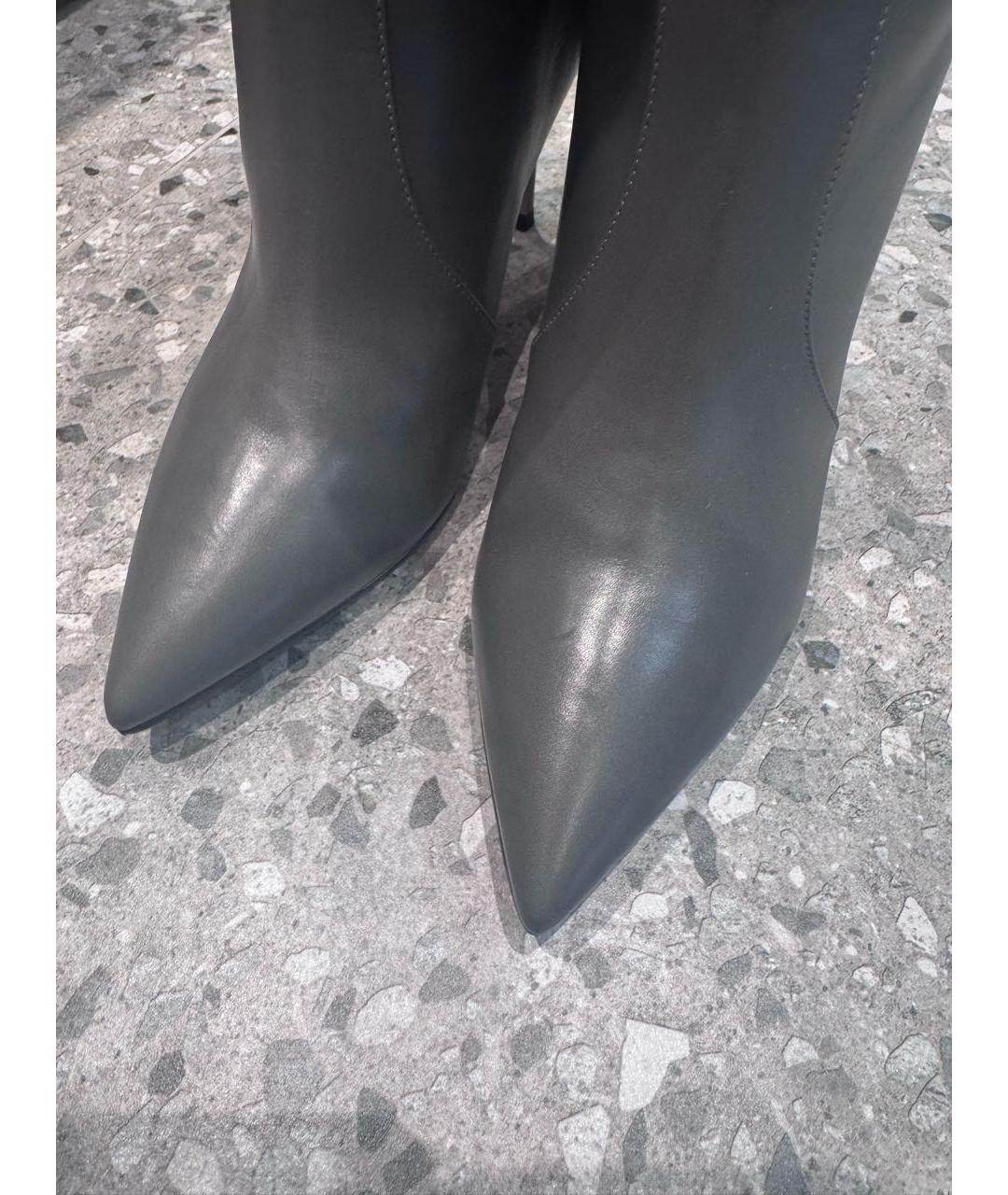 GIANVITO ROSSI Серые кожаные сапоги, фото 3