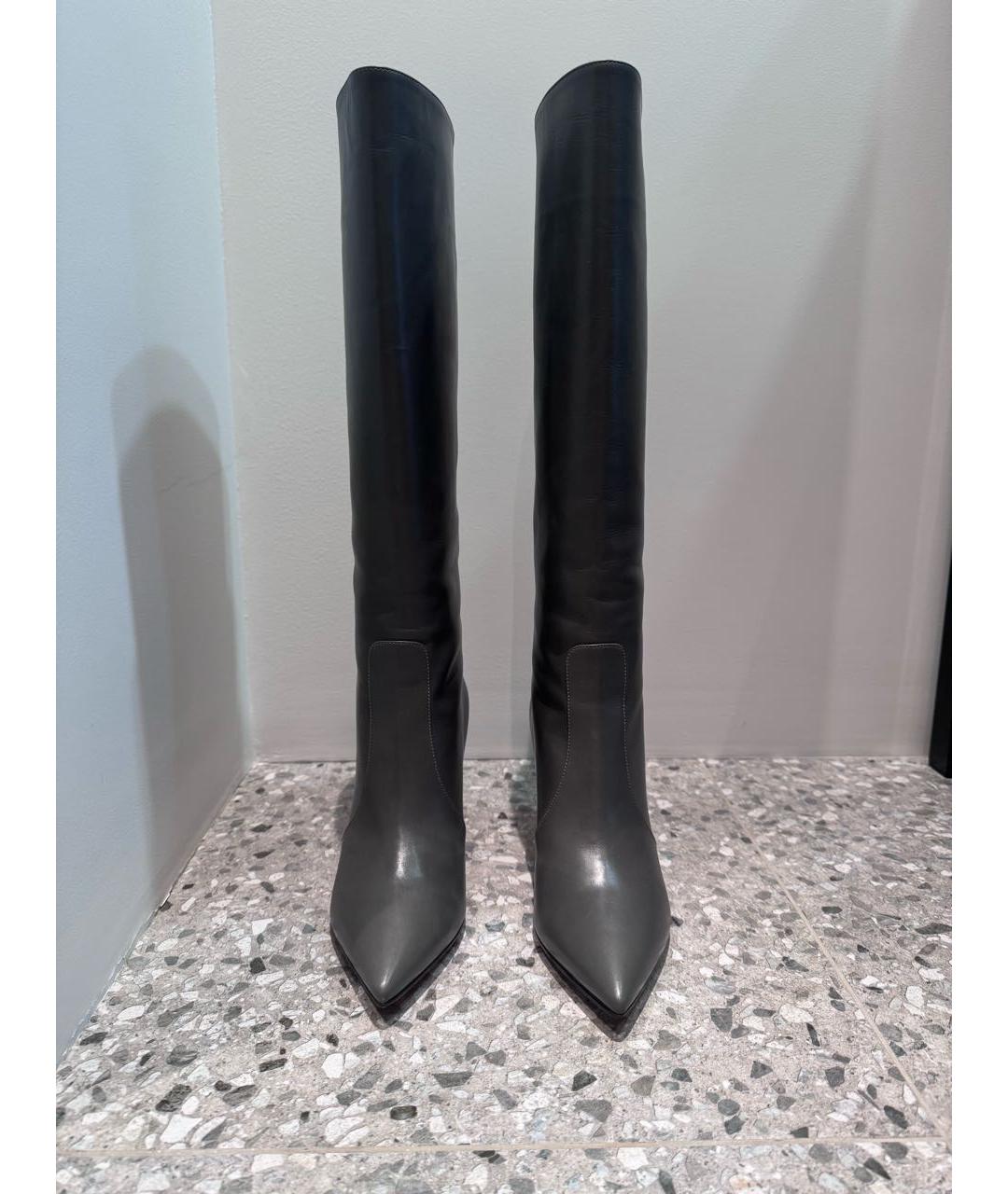 GIANVITO ROSSI Серые кожаные сапоги, фото 2
