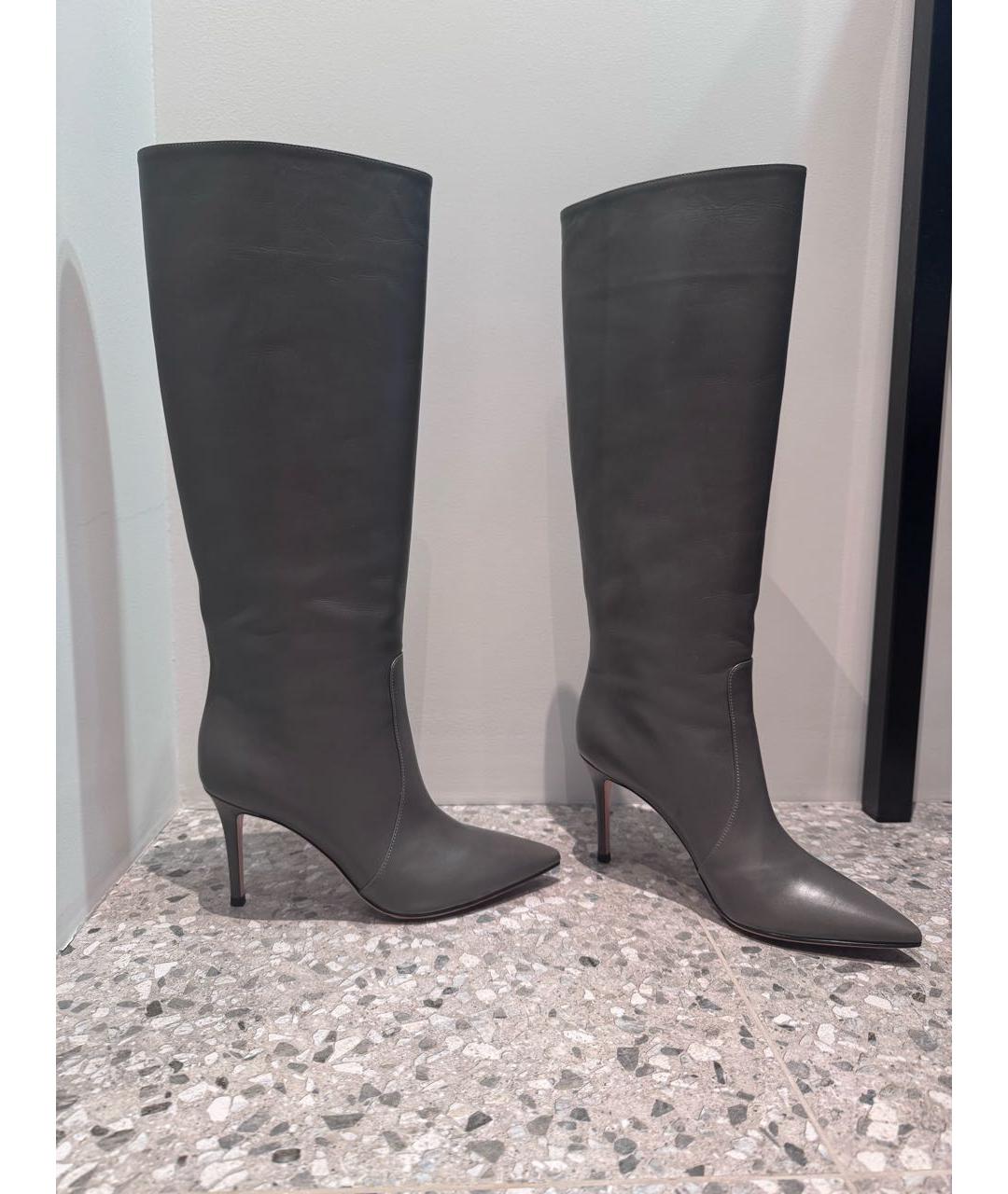 GIANVITO ROSSI Серые кожаные сапоги, фото 6