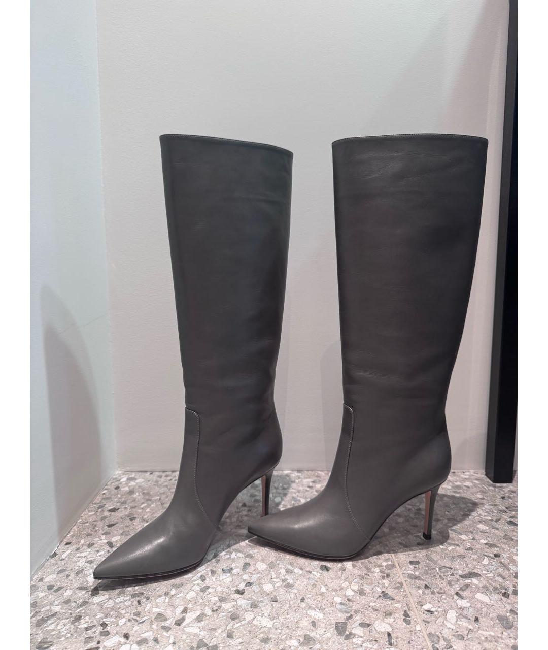 GIANVITO ROSSI Серые кожаные сапоги, фото 5
