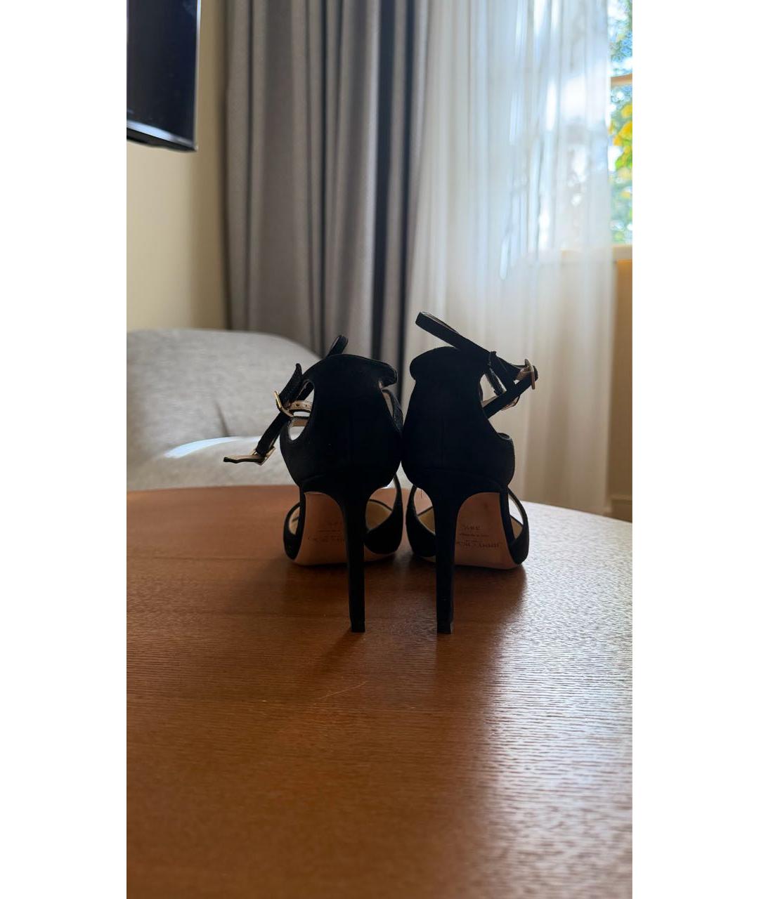 JIMMY CHOO Черные замшевые туфли, фото 4