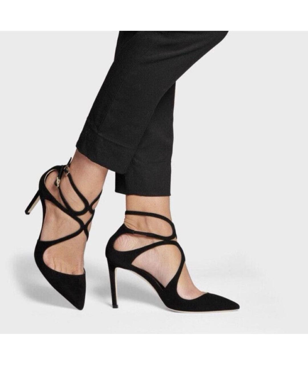 JIMMY CHOO Черные замшевые туфли, фото 6