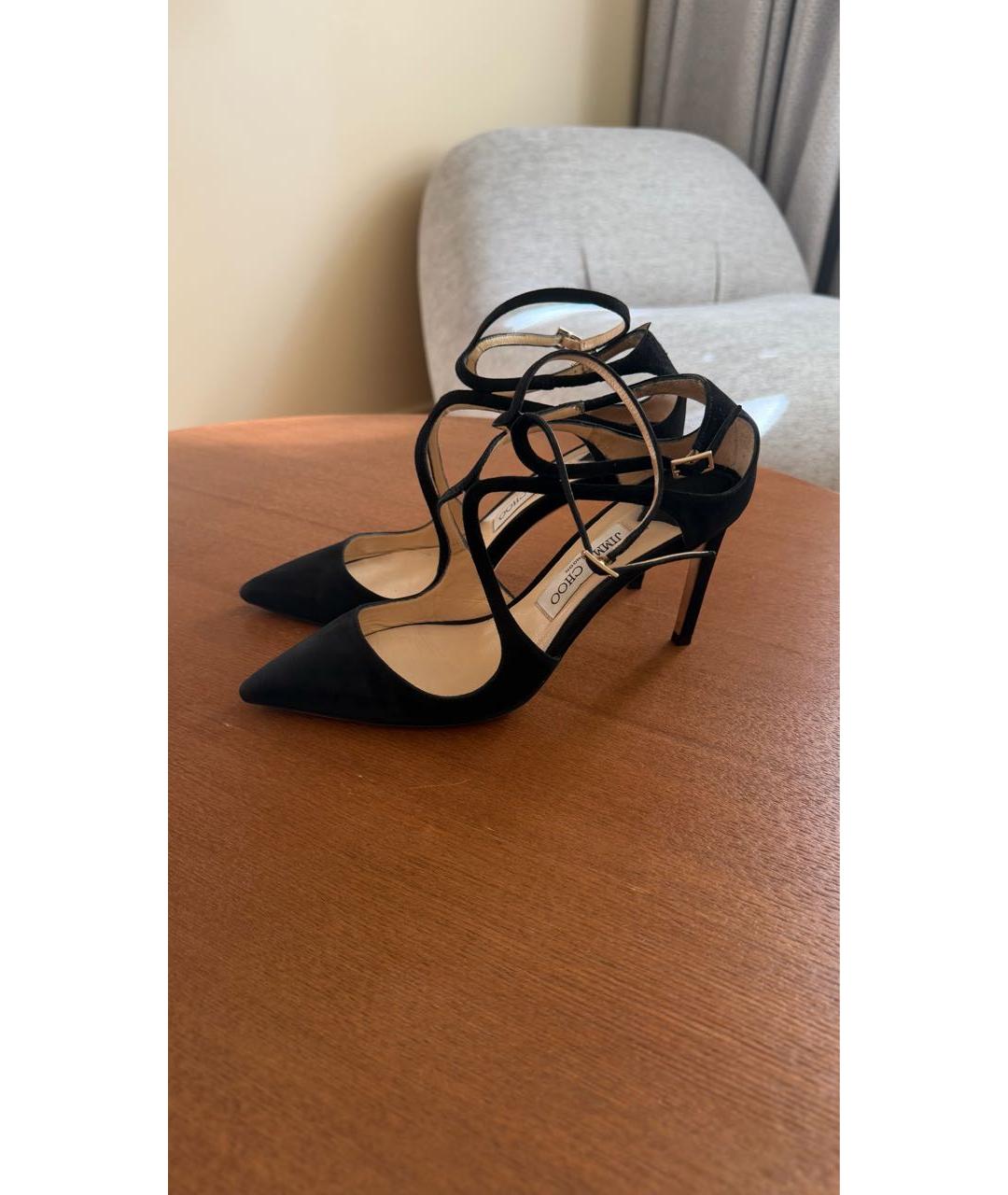 JIMMY CHOO Черные замшевые туфли, фото 8