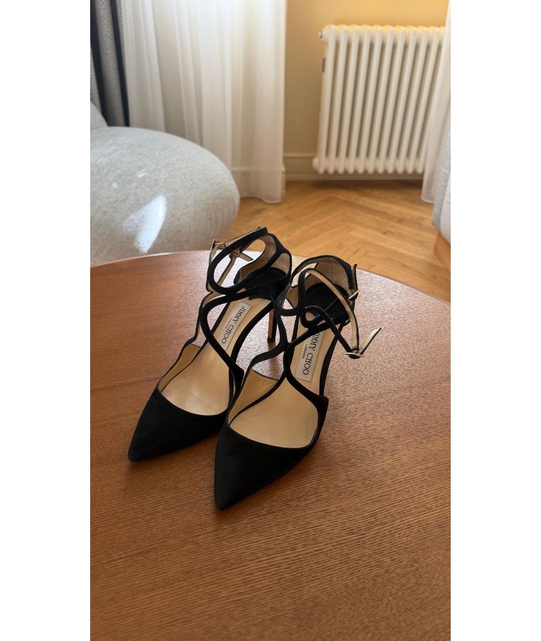 JIMMY CHOO Черные замшевые туфли, фото 2
