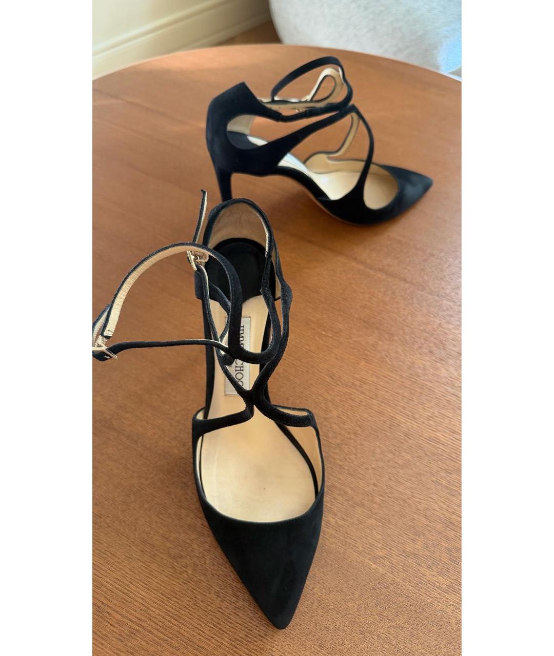 JIMMY CHOO Черные замшевые туфли, фото 3
