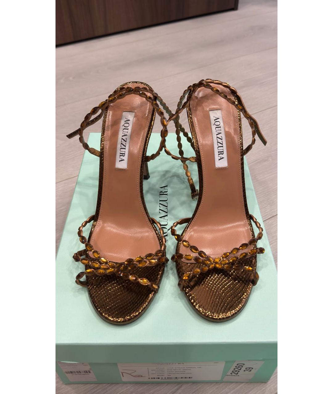 AQUAZZURA Босоножки из кожи питона, фото 8