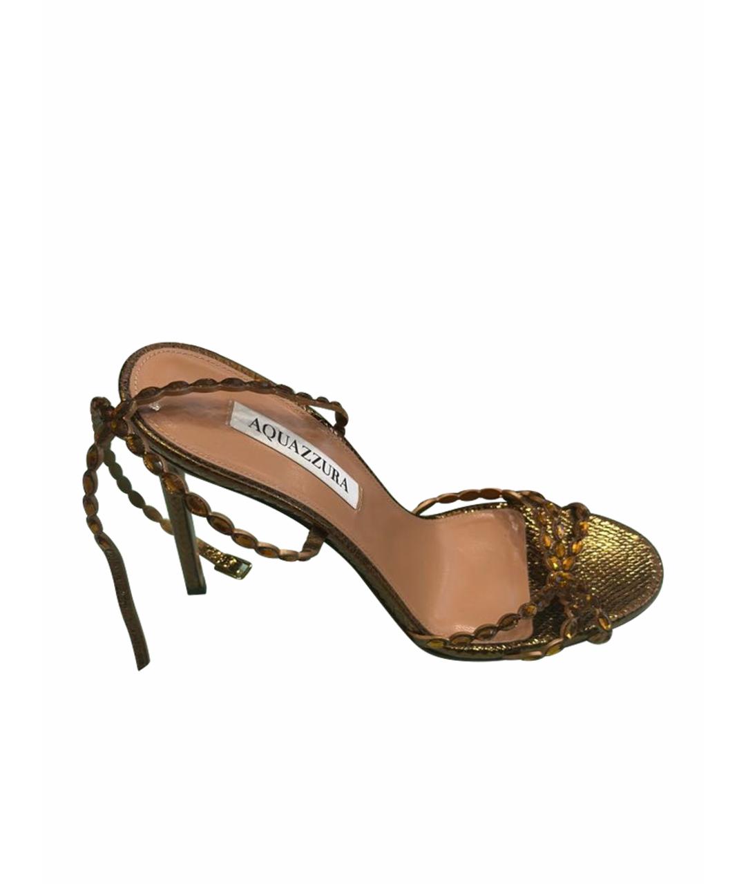 AQUAZZURA Босоножки из кожи питона, фото 1